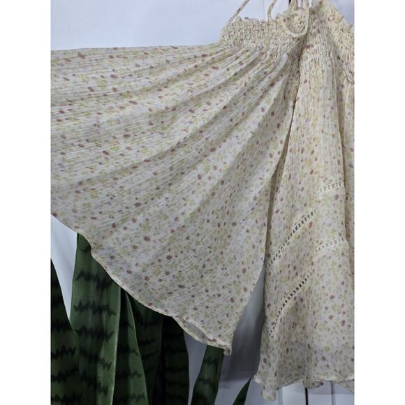 Rebecca Minkoff Casey Off-the-Shoulder Tassel Floral Blouse Size Small Cottage - Picture 4 of 9